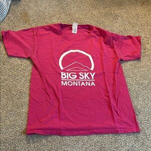 Big Sky Montana Kids T-Shirt - Pink